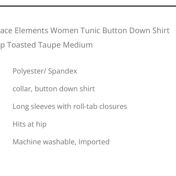 Grace Elements brown button down top size xl - Picture 2 of 5